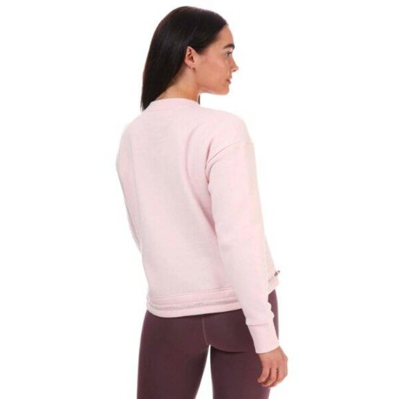 Under Armour Women's Rival Fleece Mesh Crew Sweatshirt Cropped Pink Logo XL NWT - Picture 2 of 6